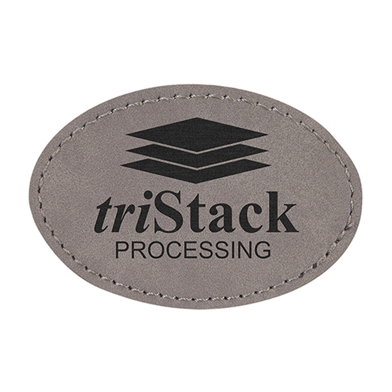 3 1/2' x 2 1/2' Oval Leatherette Patches