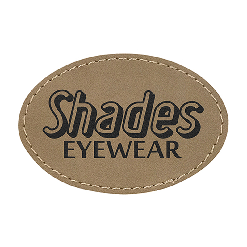 3 1/2' x 2 1/2' Oval Leatherette Patches