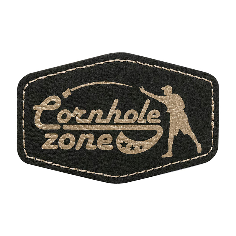 3 1/2' x 2 1/2' Hex Leatherette Patches 3 1/2' x 2 1/2' Hex Leatherette Patches