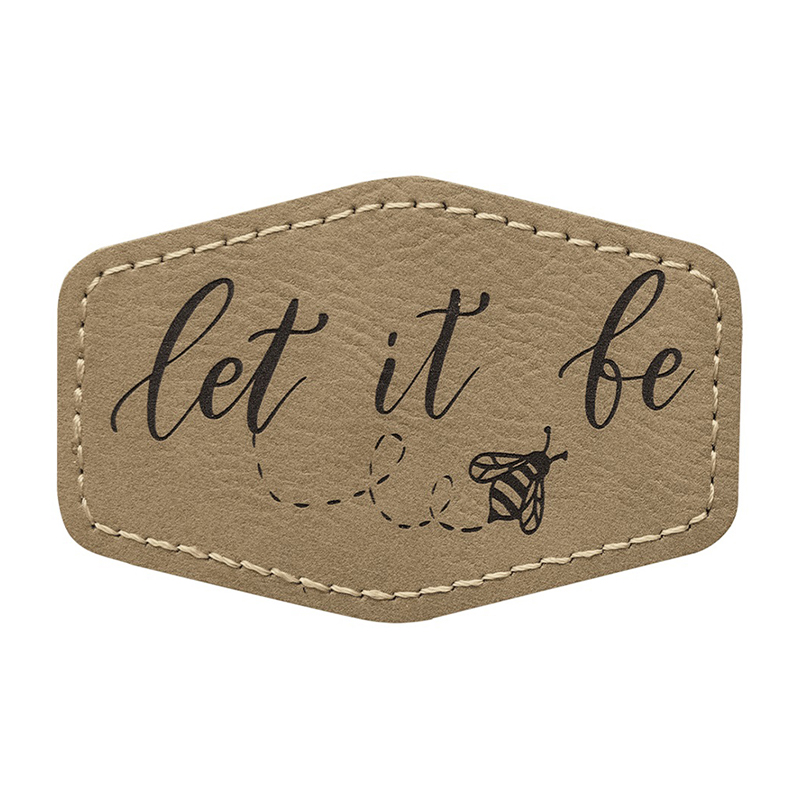 3 1/2' x 2 1/2' Hex Leatherette Patches 3 1/2' x 2 1/2' Hex Leatherette Patches
