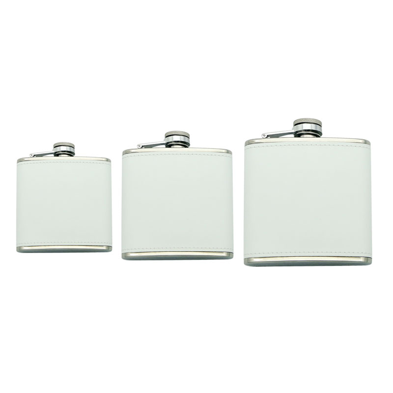 6 oz. Sublimatio Leatherette Steel Flask