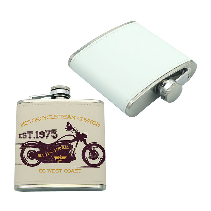 7 oz. Sublimatio Leatherette Steel Flask 7 oz. Sublimatio Leatherette Steel Flask