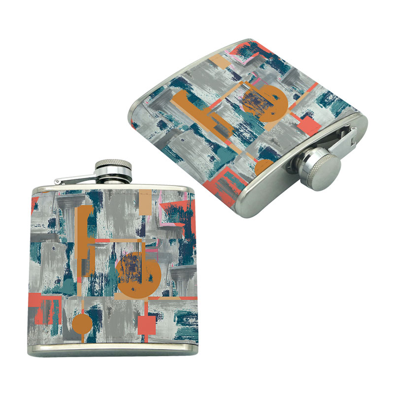 7 oz. Sublimatio Leatherette Steel Flask
