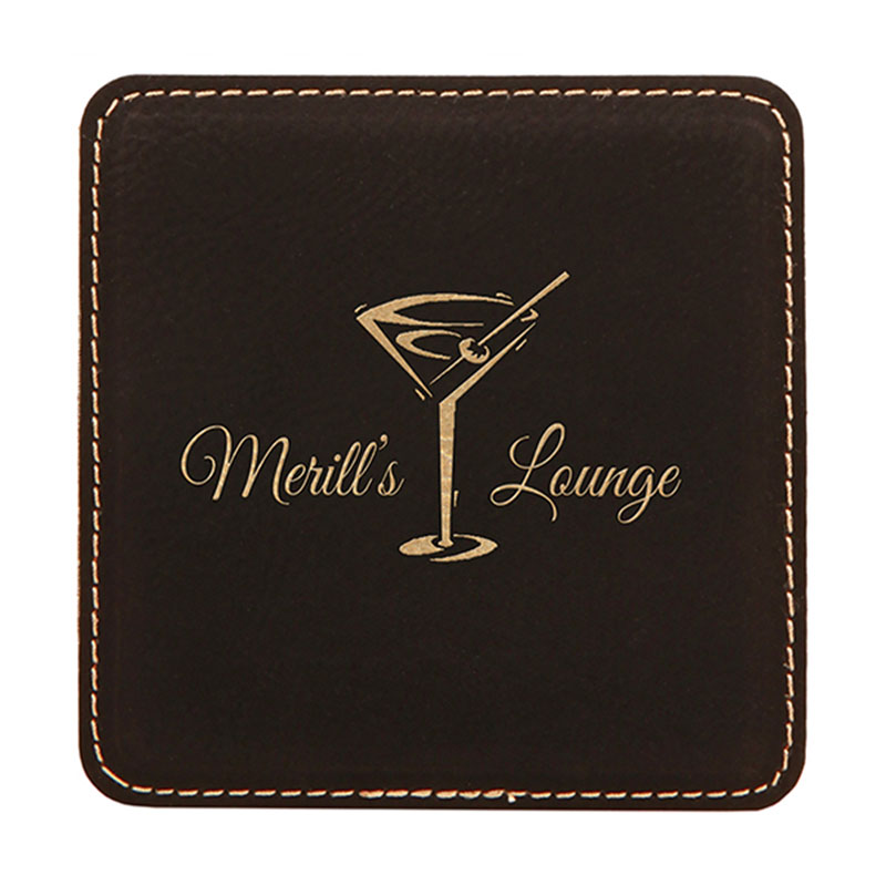 4' x 4' Quadratum Leatherette Coasters 6-Coaster Pone cum Holder 4' x 4' Quadratum Leatherette Coasters 6-Coaster Pone cum Holder