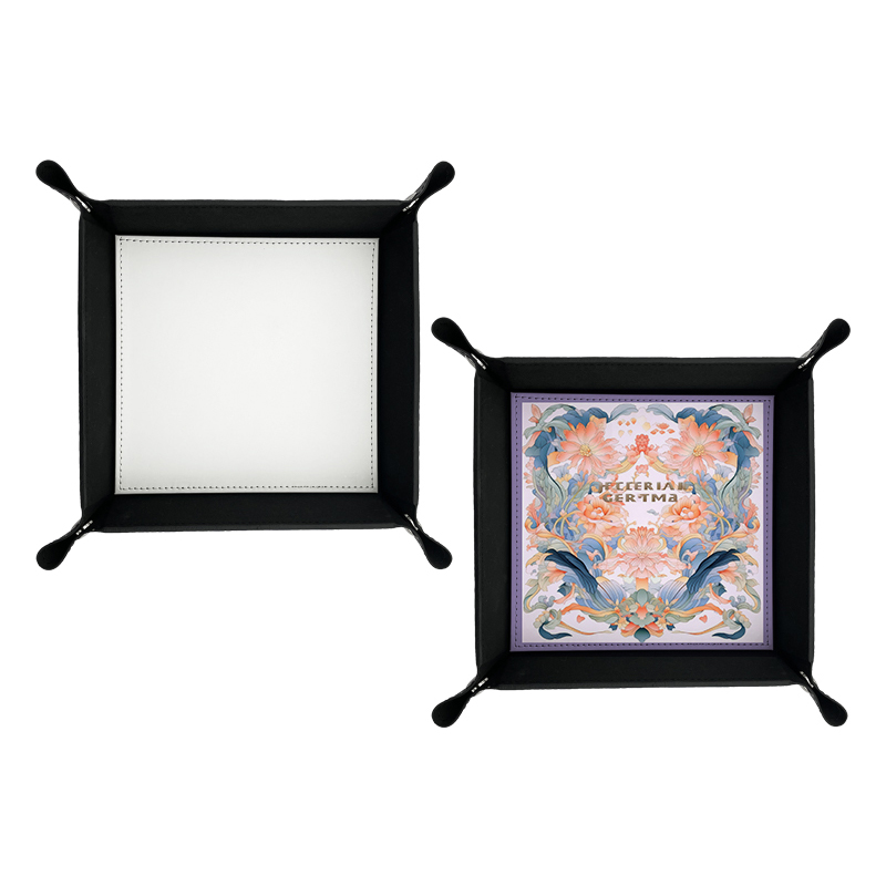 6' x 6' Sublimation Leatherette Folding Snap Tray 6' x 6' Sublimation Leatherette Folding Snap Tray