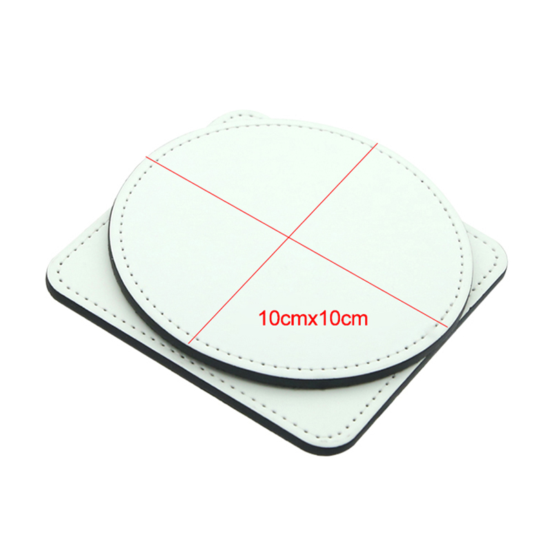 Sublimatione PU Leather Mug Coaster -Round