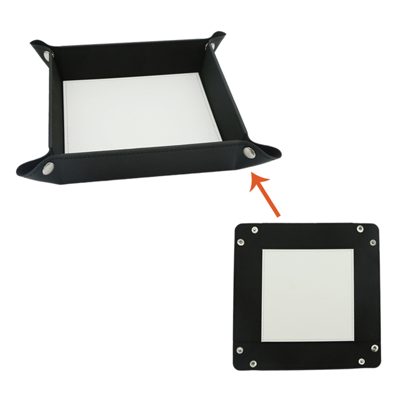 6' x 6' Sublimation Leatherette Folding Snap Tray 6' x 6' Sublimation Leatherette Folding Snap Tray