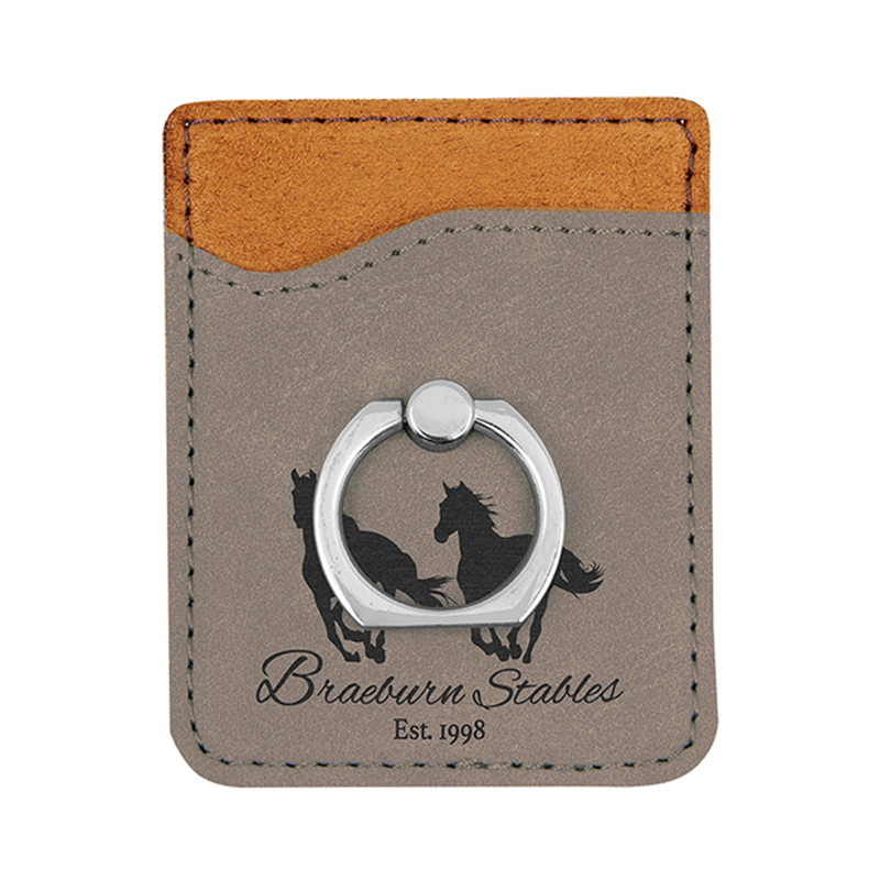 Laserable Leatherette Phone peram Ring