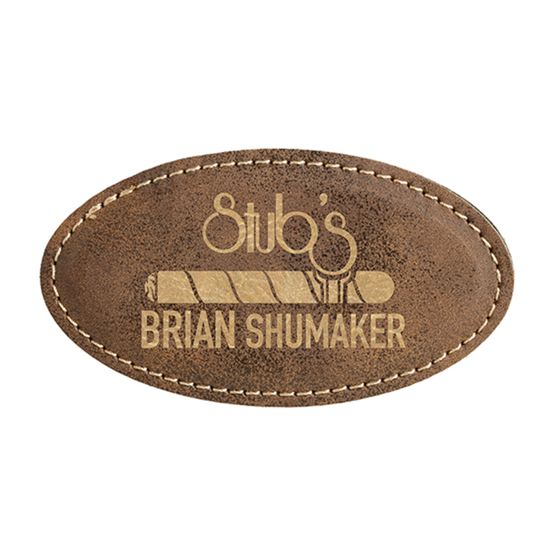 Leatherette Oval Names Badges