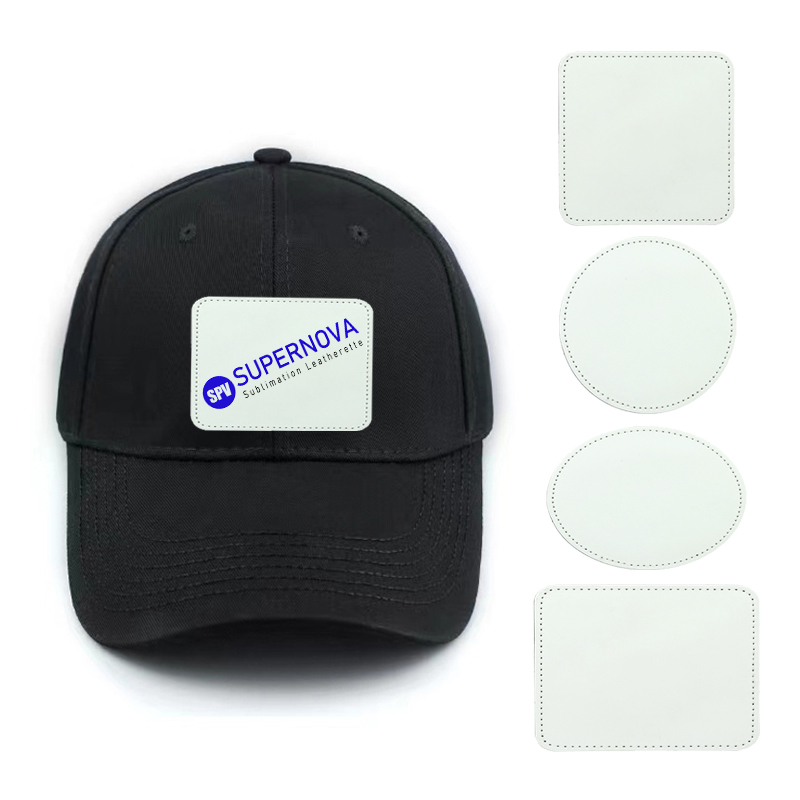 3 1/2' x 2 1/2' Rectang Sublimation Leatherette Patches with Adhesive