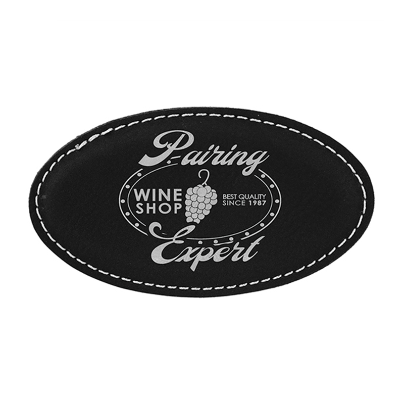Leatherette Oval Names Badges