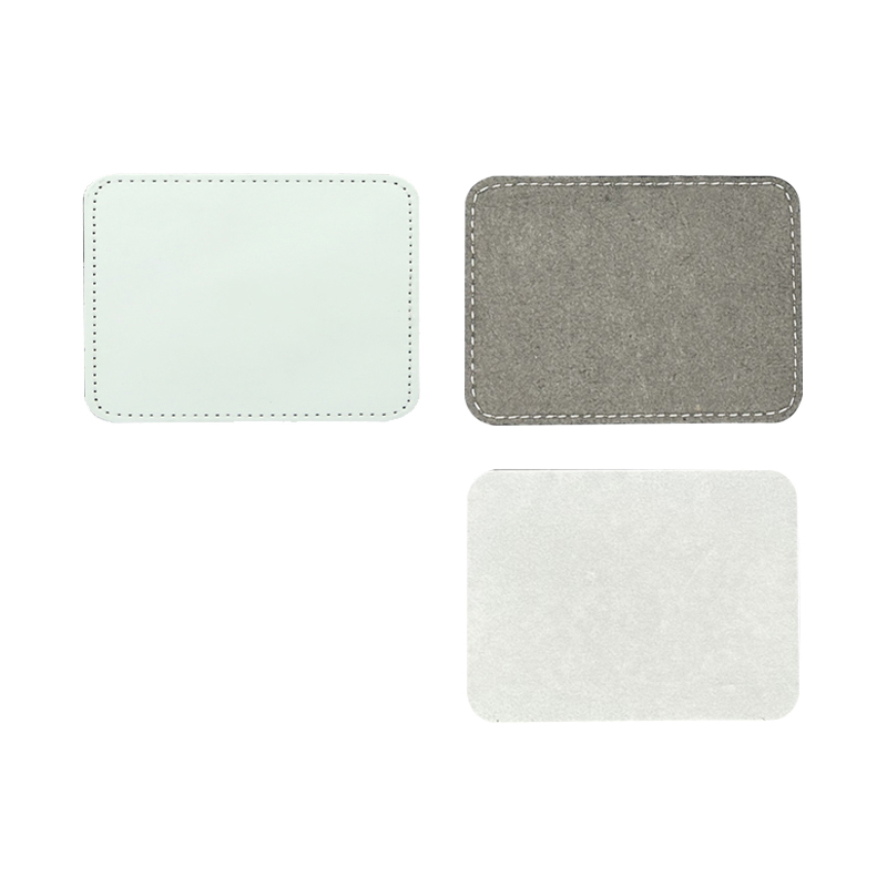 3 1/2' x 2 1/2' Rectang Sublimation Leatherette Patches with Adhesive
