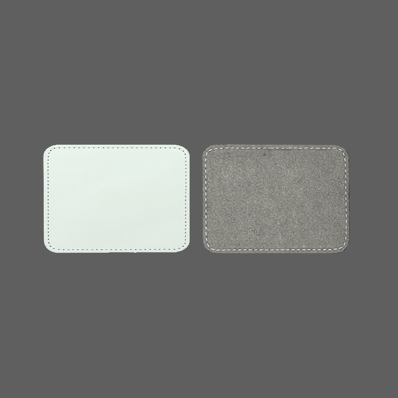 3 1/2' x 2 1/2' Rectang Sublimation Leatherette Patches with Adhesive