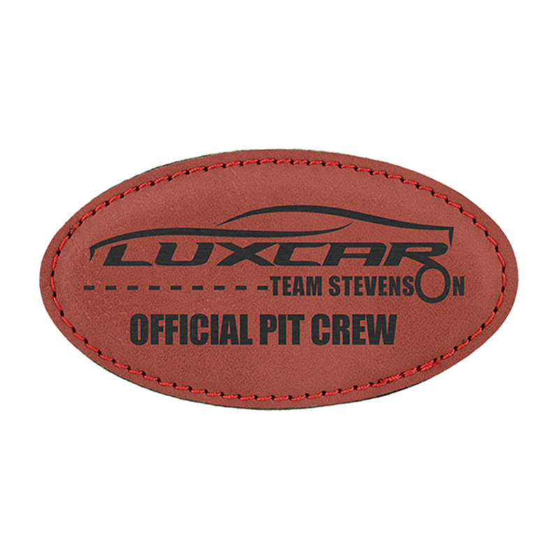 Laserable Leatherette ovalis Badge Blank cum Magnet
