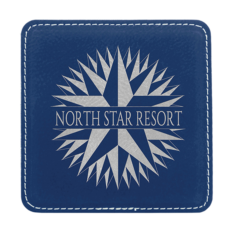 4' x 4' Quadratum Leatherette Coasters 6-Coaster Pone cum Holder 4' x 4' Quadratum Leatherette Coasters 6-Coaster Pone cum Holder