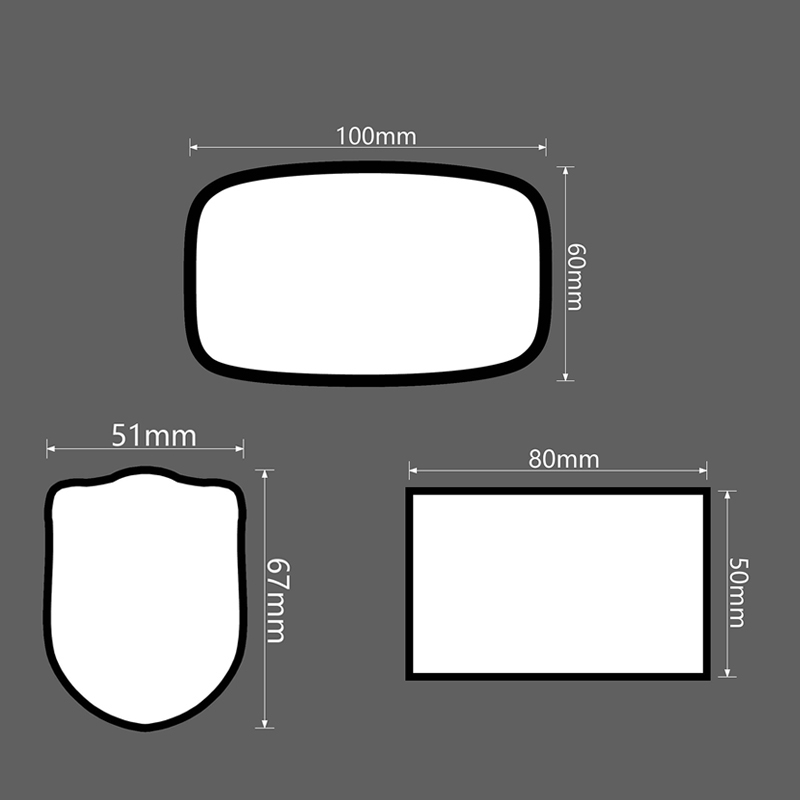 3 1/2' x 2 1/2' Rectang Sublimation Leatherette Patches with Adhesive