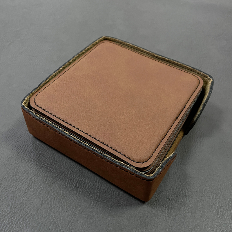 4' x 4' Quadratum Leatherette Coasters 4' x 4' Quadratum Leatherette Coasters