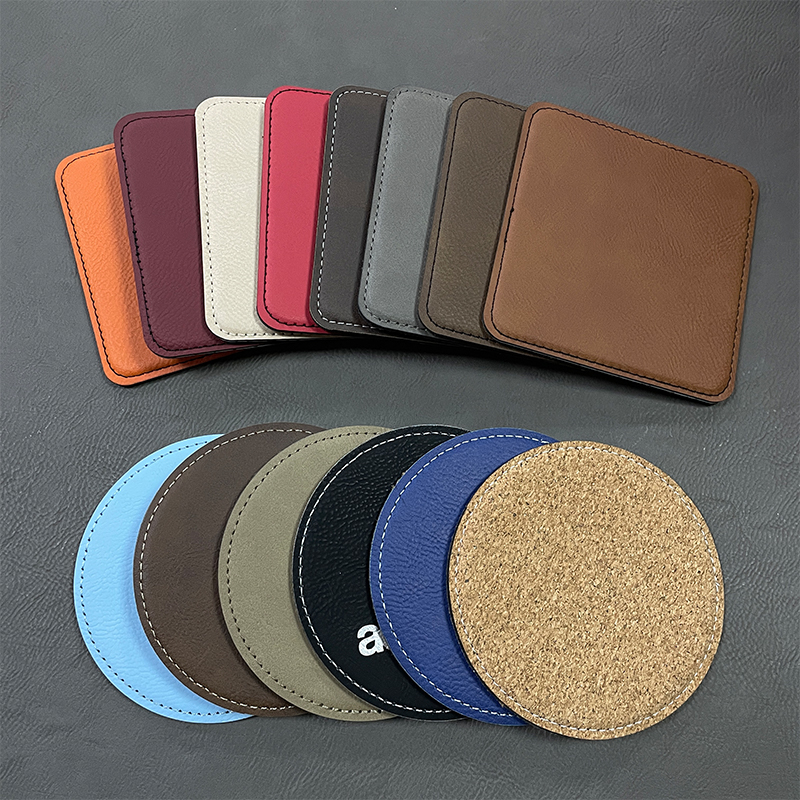 4' x 4' Quadratum Leatherette Coasters 6-Coaster Pone cum Holder 4' x 4' Quadratum Leatherette Coasters 6-Coaster Pone cum Holder