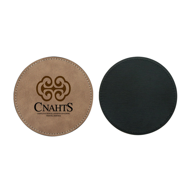 Sublimatione PU Leather Mug Coaster -Round