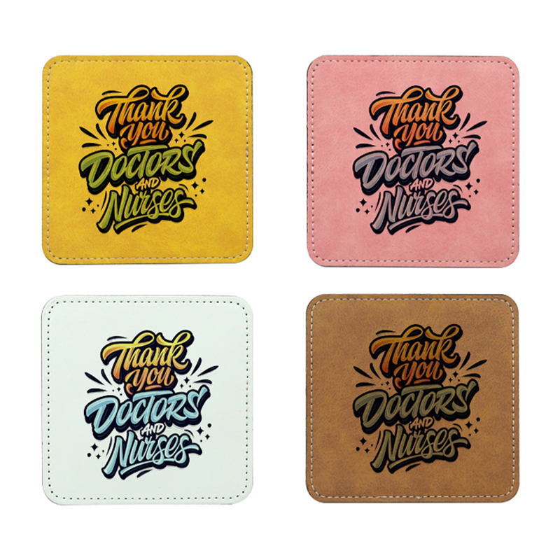 Sublimatione PU Leather Mug Coaster -Square