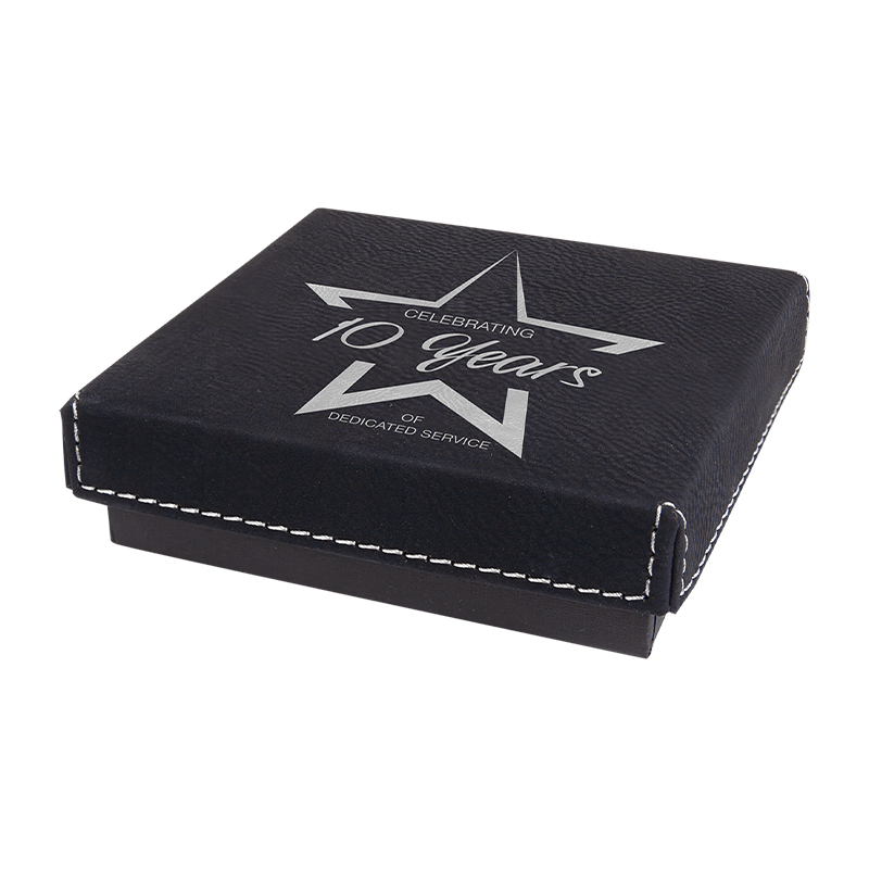 7 3/8' x 5 3/4' Gift Box cum Laserable Leatherette Lid