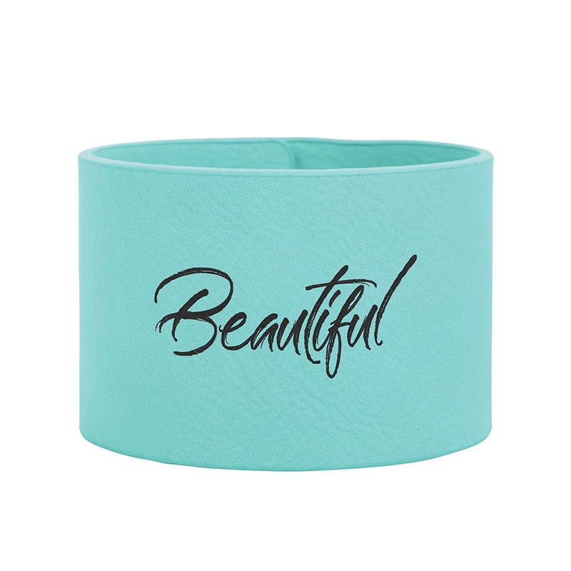 8 1/2' x 3/4' Laserable Leatherette Cuff Bracelet