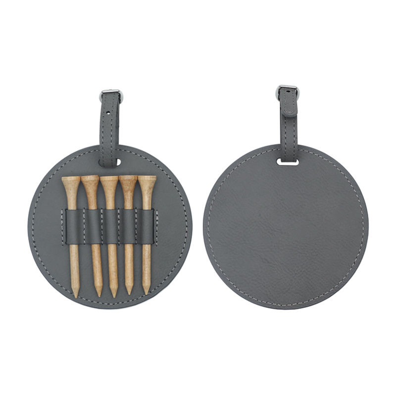 Laserable Leatherette circa Golf Bag Tag cum V lignea Tees