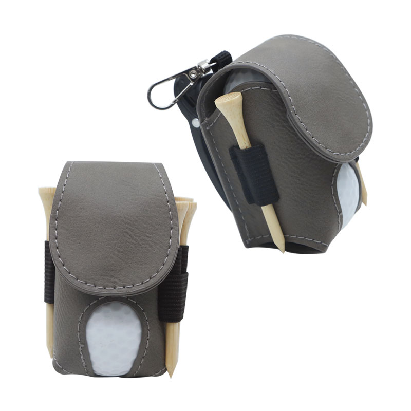 Laserable Leatherette Golf Ball Holder cum V lignea Tees