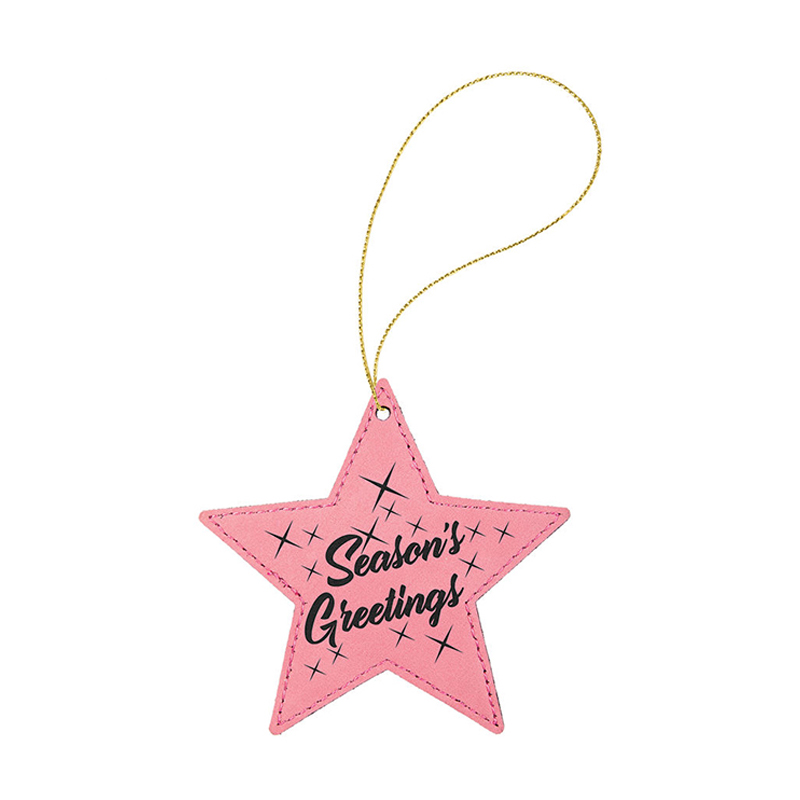 Laserable Leatherette Star Ornament