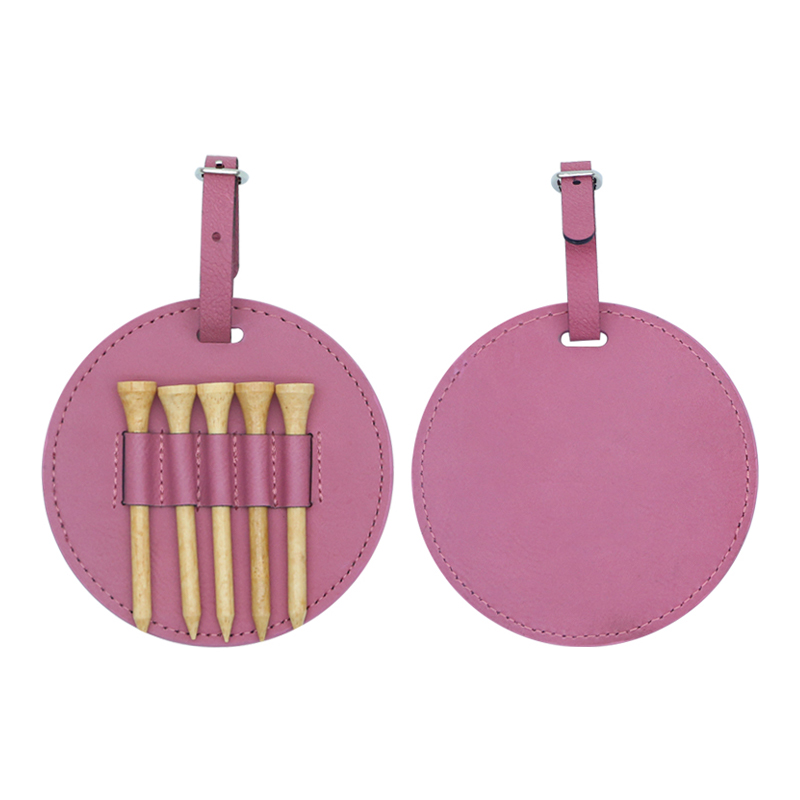 Laserable Leatherette circa Golf Bag Tag cum V lignea Tees