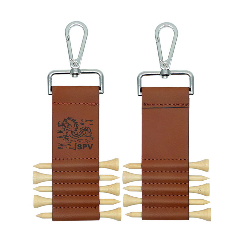 Laserable Leatherette Golf Bag Tag Keychain cum V lignea Tees