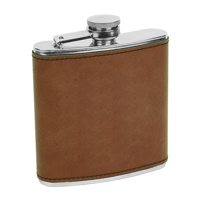 Laserable Leatherette Flasks