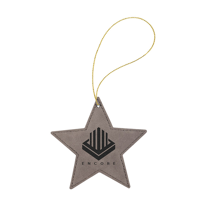 Laserable Leatherette Star Ornament