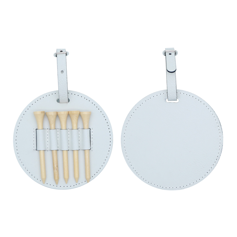 Laserable Leatherette circa Golf Bag Tag cum V lignea Tees