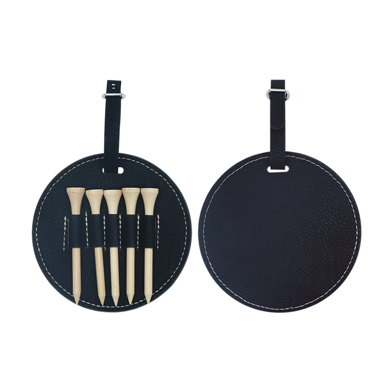 Laserable Leatherette circa Golf Bag Tag cum V lignea Tees