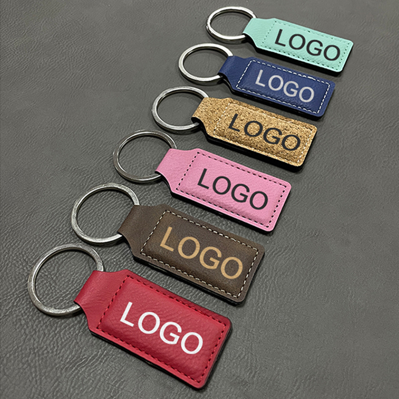 Laserable Leatherette Rectangulum Keychains cum Oiled Edge