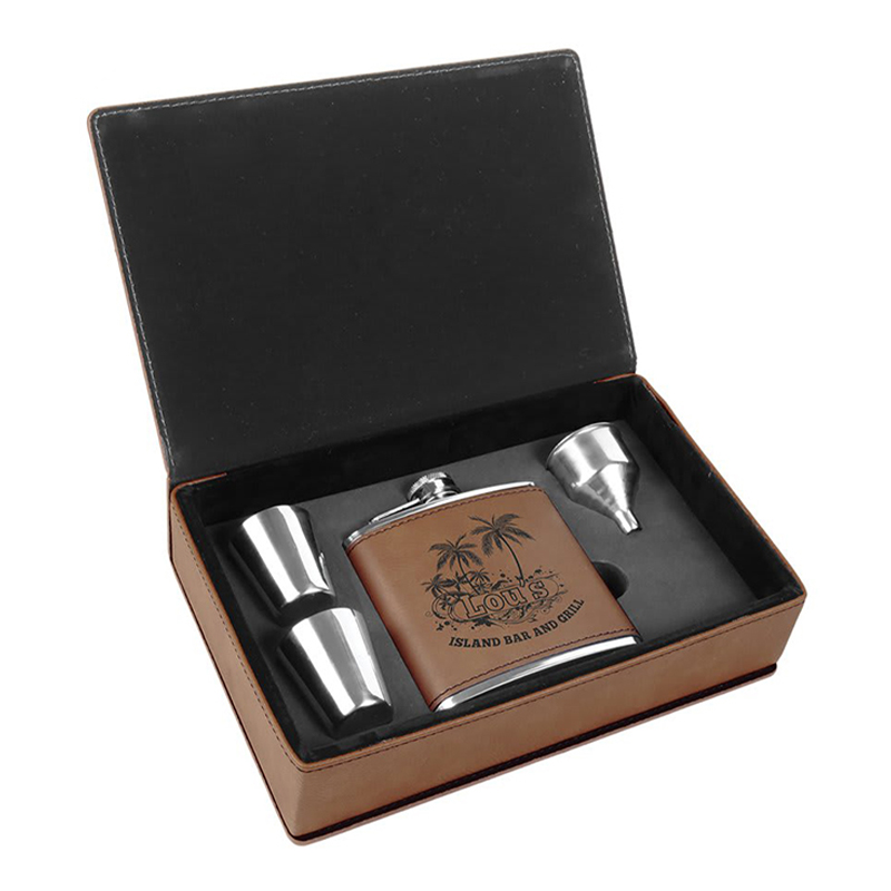 Leatherette Flask Sets