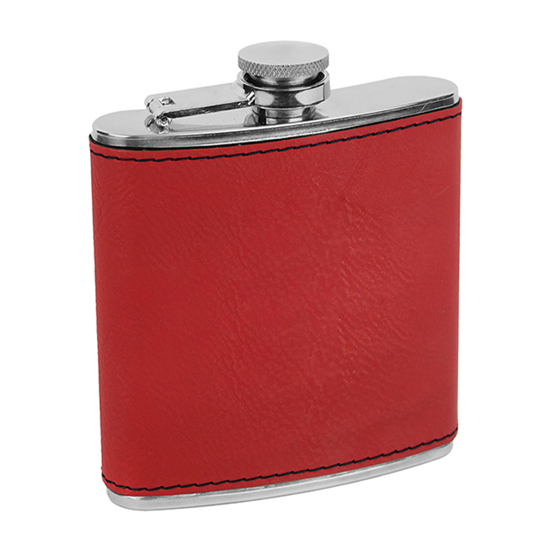 Laserable Leatherette Flasks