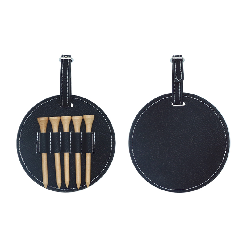 Laserable Leatherette circa Golf Bag Tag cum V lignea Tees