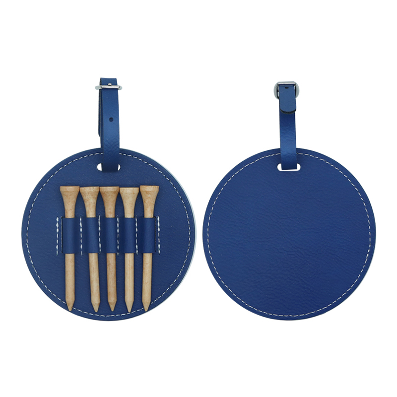 Laserable Leatherette circa Golf Bag Tag cum V lignea Tees
