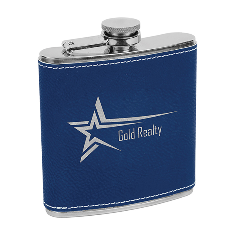 Laserable Leatherette Flasks