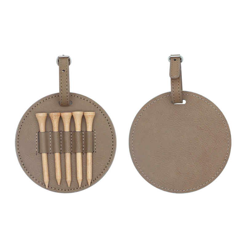 Laserable Leatherette circa Golf Bag Tag cum V lignea Tees