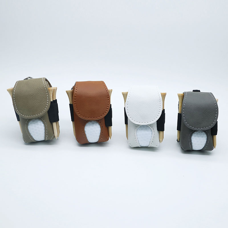 Laserable Leatherette Golf Ball Holder cum V lignea Tees