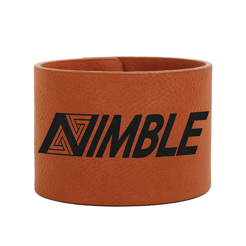 8 1/2' x 3/4' Laserable Leatherette Cuff Bracelet