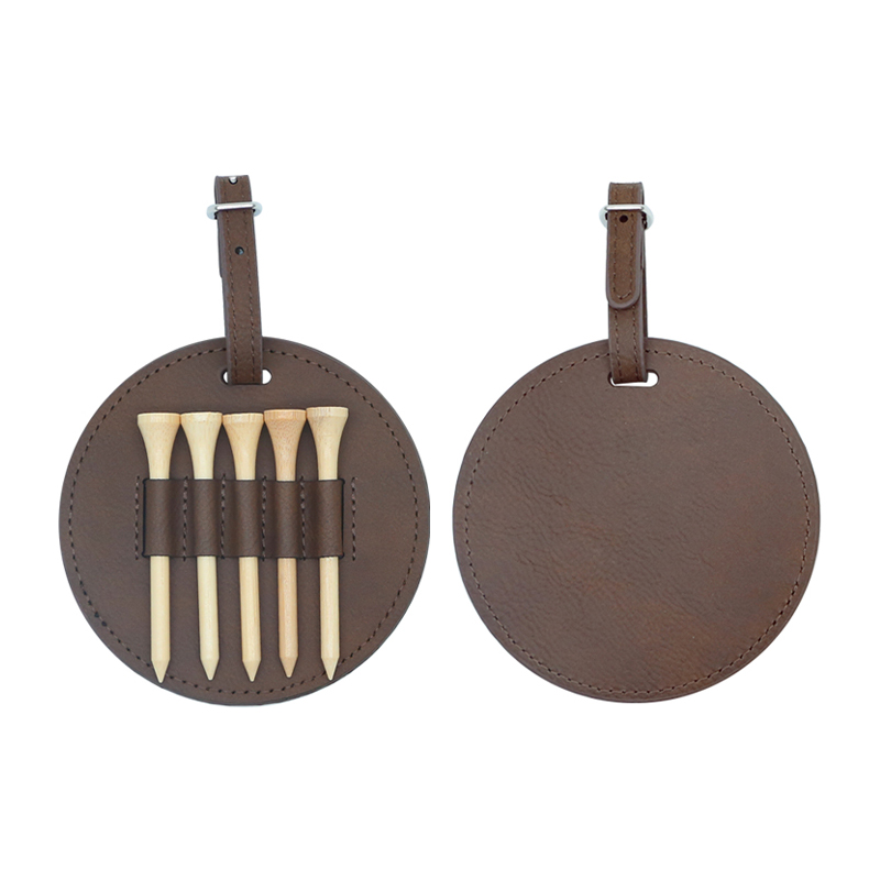 Laserable Leatherette circa Golf Bag Tag cum V lignea Tees