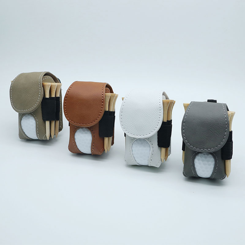 Laserable Leatherette Golf Ball Holder cum V lignea Tees