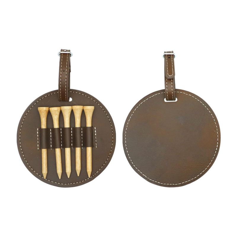 Laserable Leatherette circa Golf Bag Tag cum V lignea Tees