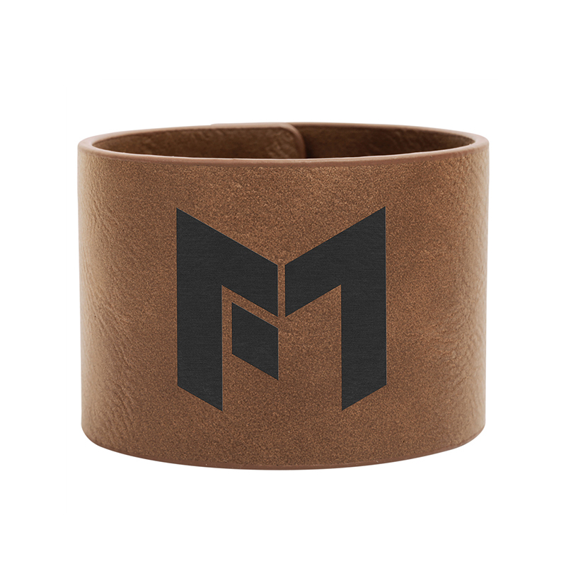 8 1/2' x 3/4' Laserable Leatherette Cuff Bracelet