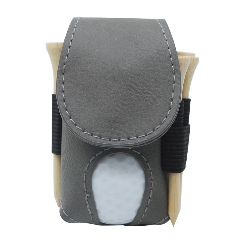Laserable Leatherette Golf Ball Holder cum V lignea Tees