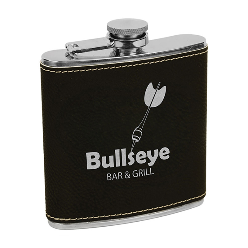 Laserable Leatherette Flasks